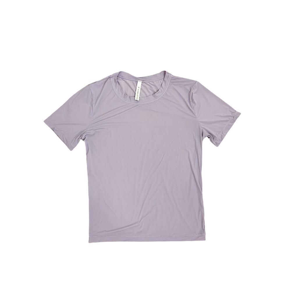 Fabletics Shirt Purple Athletic Short Sleeve Crop Top Size Women's Small